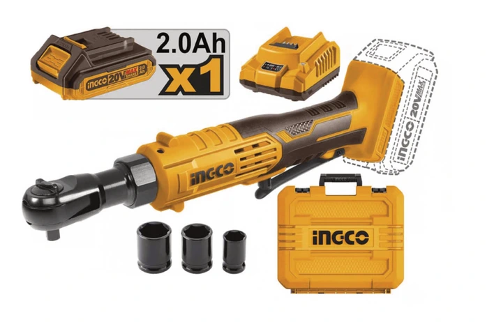 Llave Rachet 3/8” 20V Inc. Bat 2Ah Ingco (Cdrli2060152)