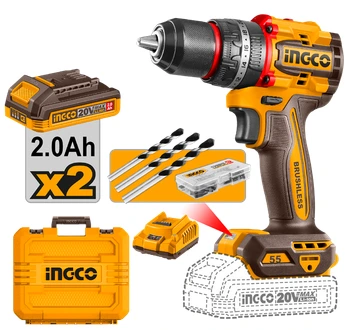 Taladro Atornillador Percutor 55Nm 20V Bat Ingco (Cidli20558)