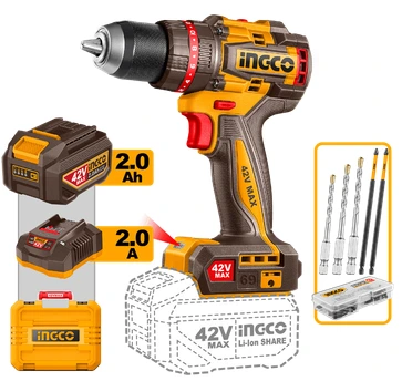 Taladro Atornillador Percutor 69Nm 42V Ingco (Cidli426981)