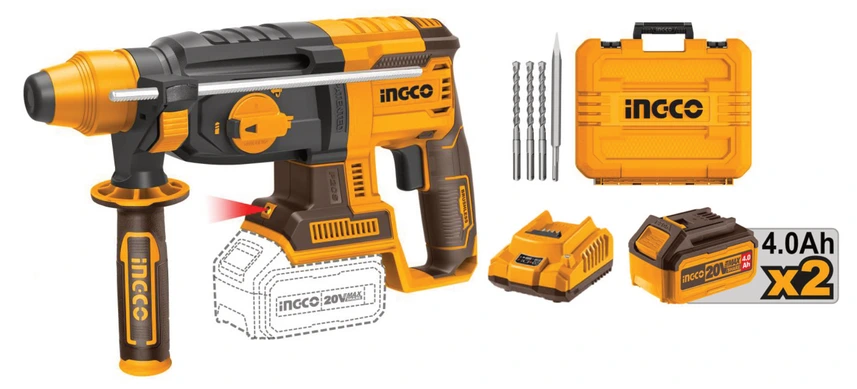Rotomartillo Sds-Plus 2.5J 20V Inc.bat Ingco (Crhli202287)
