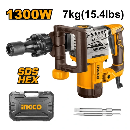 Martillo Demoledor Hex 20J 1300W 7Kg Ingco (Pdb130018)